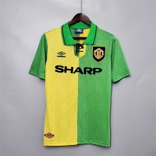 Manchester United 92/94 Away Green&Yellow Soccer Jersey